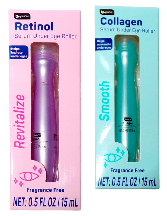 b pure Retinol Serum Under Eye Roller - Revitalize & Collagen 0.5 oz. (Set of 2)