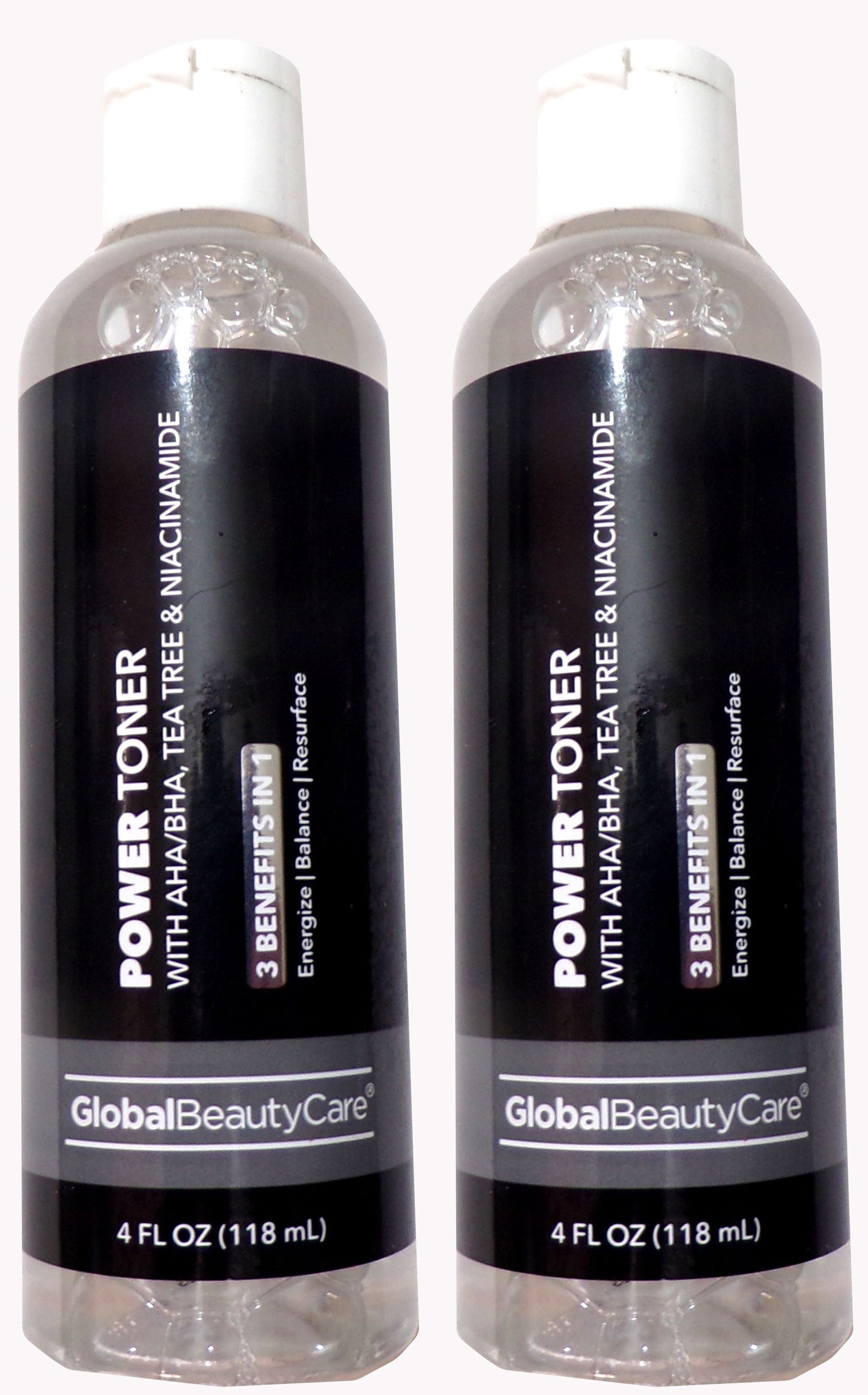 Global Beauty Care Power Toner with AHA/BHA, Tea Tree & Niacinamide (2-Pack )