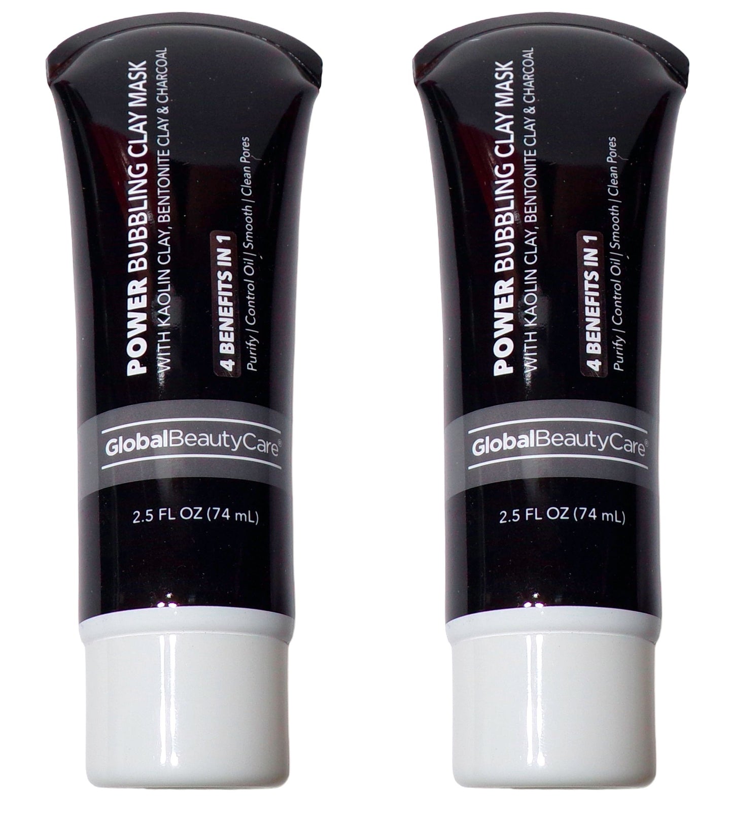Power Bubbling Clay Mask - Bentonite, Koalin Clay & Charcoal 2.5 oz (Set of 2)