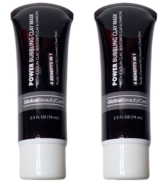 Power Bubbling Clay Mask - Bentonite, Koalin Clay & Charcoal 2.5 oz (Set of 2)