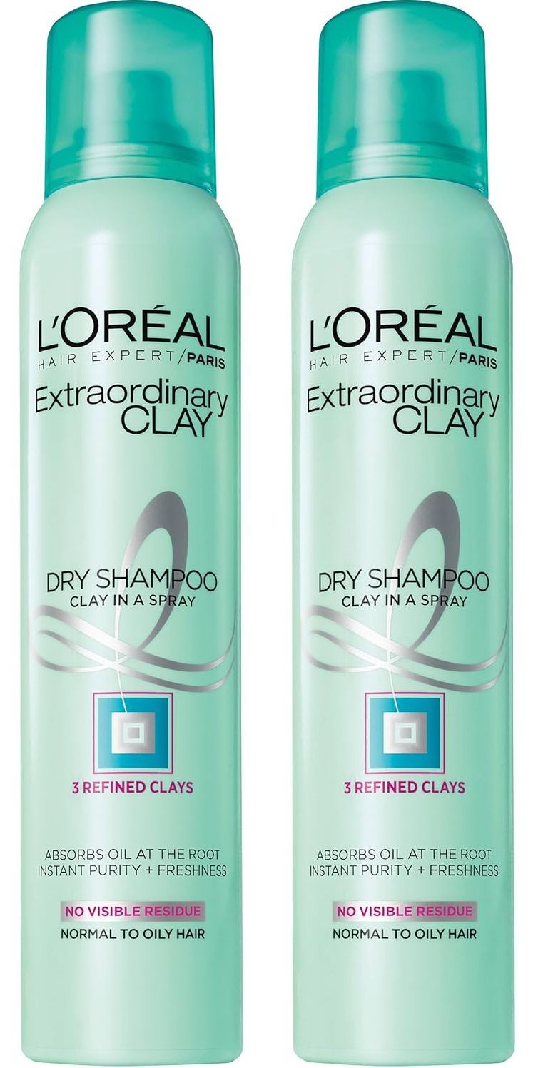 L'Oréal Paris Hair Expert Extraordinary Clay Dry Shampoo, 4 oz.(Set of 2)