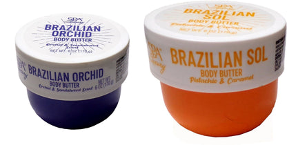 Spa Luxury Brazilian Sol Body Butter Pistachio & Caramel, Orchid & Sandalwood