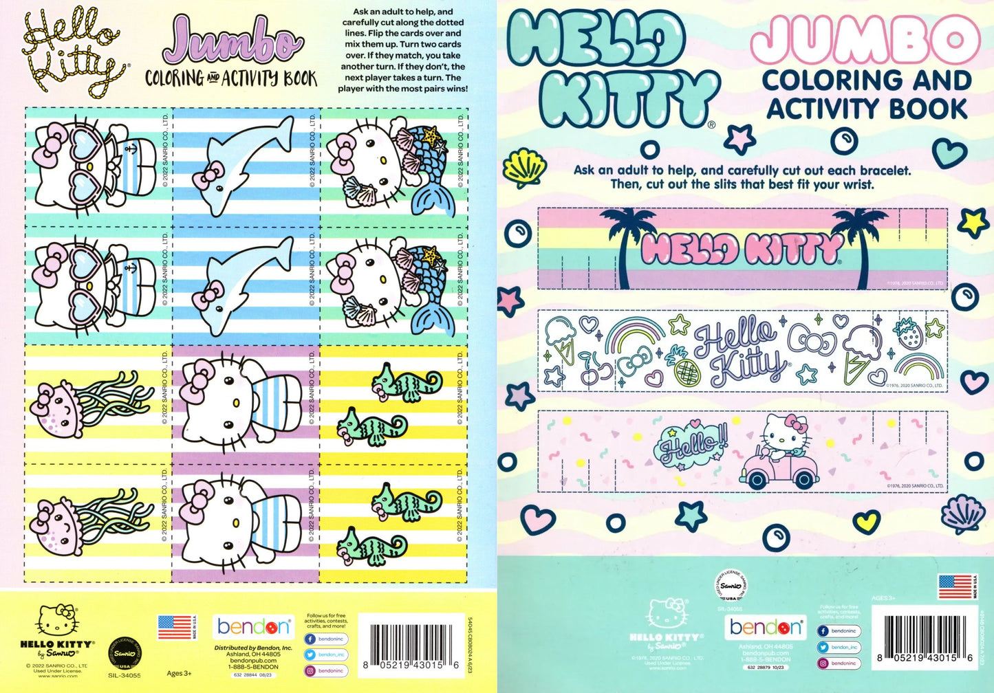 Hello Kitty - Jumbo Coloring & Activity Book (Set of 2 Books)