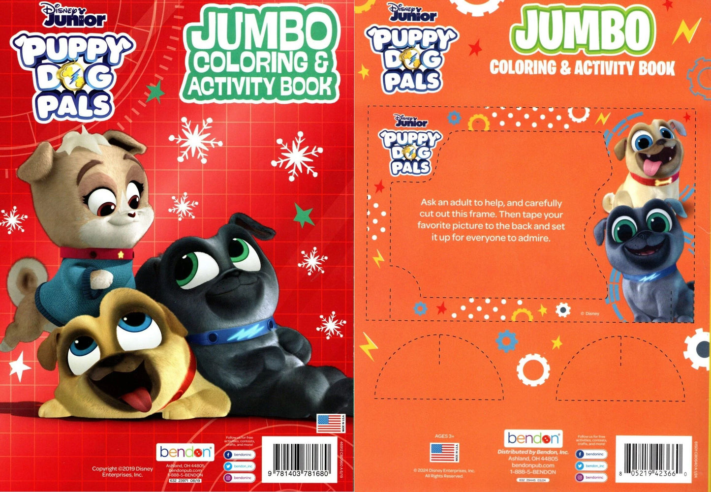 Disney Junior - Jumbo Coloring & Activity Book - Puppy Dog Pals (Set of 2 Books)