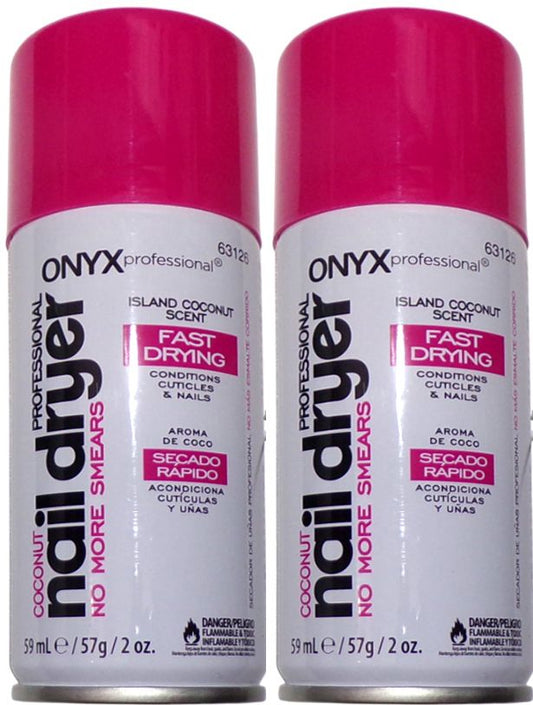 ONYX Professional Nail Dryer Island Coconut Scent Fast Drying 2 oz (Set of 2)