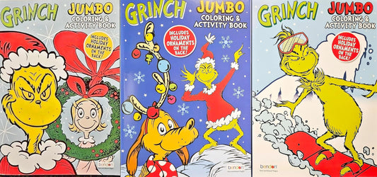 Grinch Holiday Christmas Coloring & Activity Book (Set of 3)