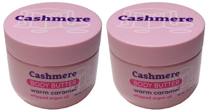 Cashmere Whipped Body Butter, Warm Caramel Scent, 150 mL (Set of 2)