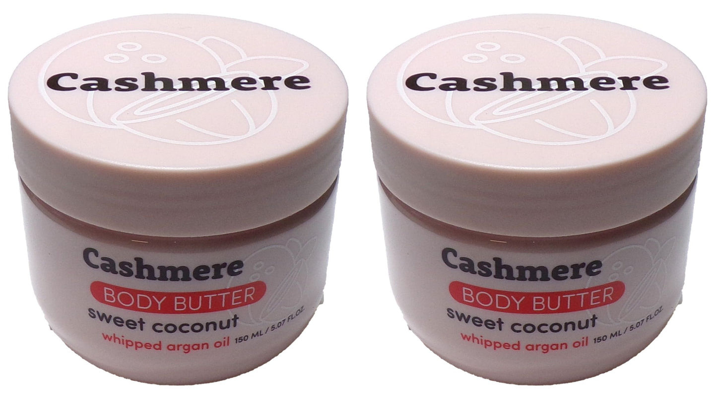 Share Cashmere Body Butter Sweet Coconut Whipped Argan Oil Hydrating 150 mL (Set of 2)