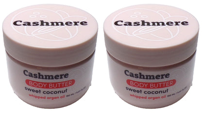 Share Cashmere Body Butter Sweet Coconut Whipped Argan Oil Hydrating 150 mL (Set of 2)
