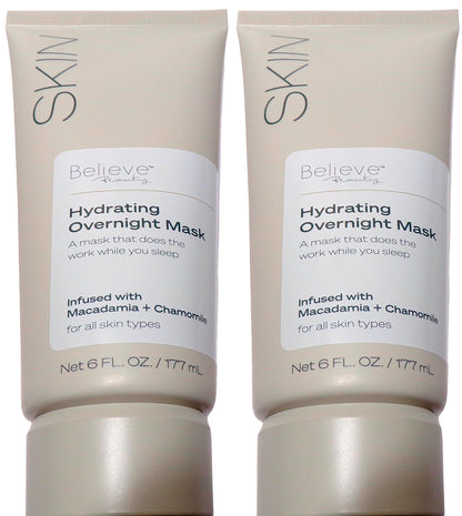 Skin Believe Beauty Hydrating Overnight Mask Macadamia + Chamomile 6oz Set of 2