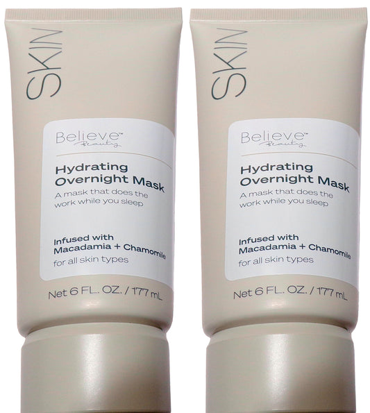 Skin Believe Beauty Hydrating Overnight Mask Macadamia + Chamomile 6oz Set of 2