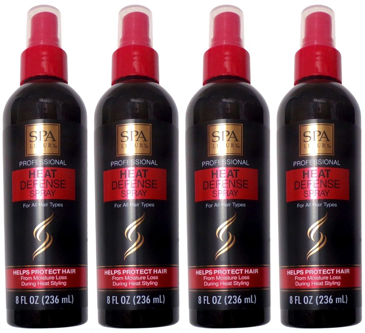 Spa Luxury Heat Defense Hair Spray-Protect & Shine Mist 8oz (Set of 4)