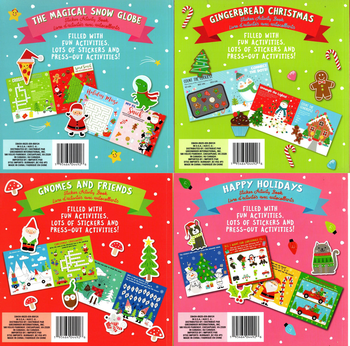 Share The Magical Snow Globe, Gingerbread Christmas, Gnomes, Happy Holidays - Sticker