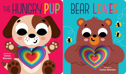 Bear Loves & The Hungry Pup - Chunky Graduating Board Books (Mini Me) Set of 2