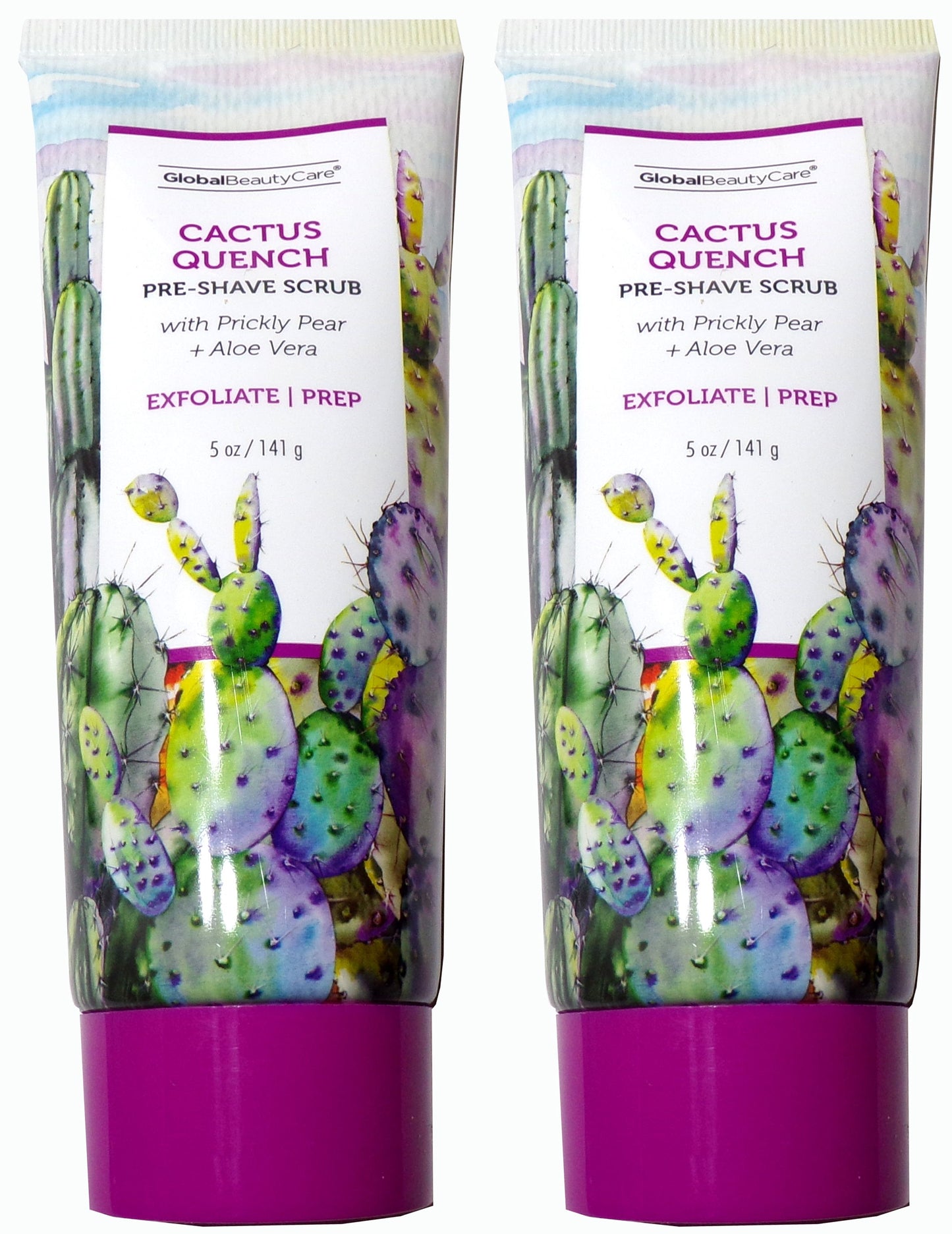 Global Beauty Care Cactus Quench Pre-Shave Scrub 5 oz / 141 g (Set of 2)