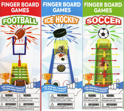 Lot of 3 Finger Board Games – Football, Ice Hockey & Soccer