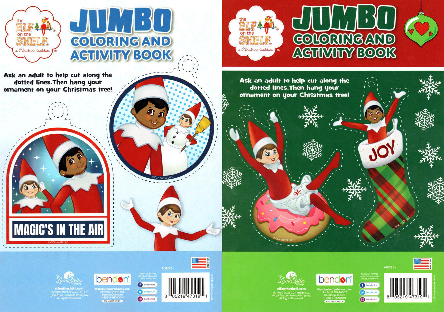 The Elf on The Shelf - Holiday and Christmas - Christmas Jumbo Coloring & Activity Book (Set of 2 Books)