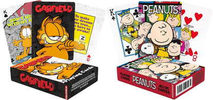 AQUARIUS Peanuts & Garfield - Playing Cards (Set of 2)