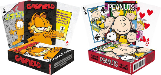 AQUARIUS Peanuts & Garfield - Playing Cards (Set of 2)