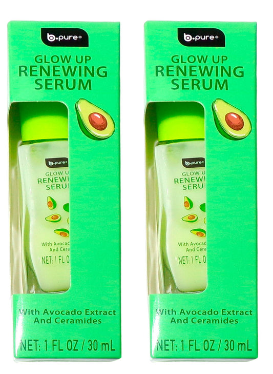 B-Pure Glow Up Renewing Serum, Avocado Extract & Ceramides, 1 fl (Set of 2)