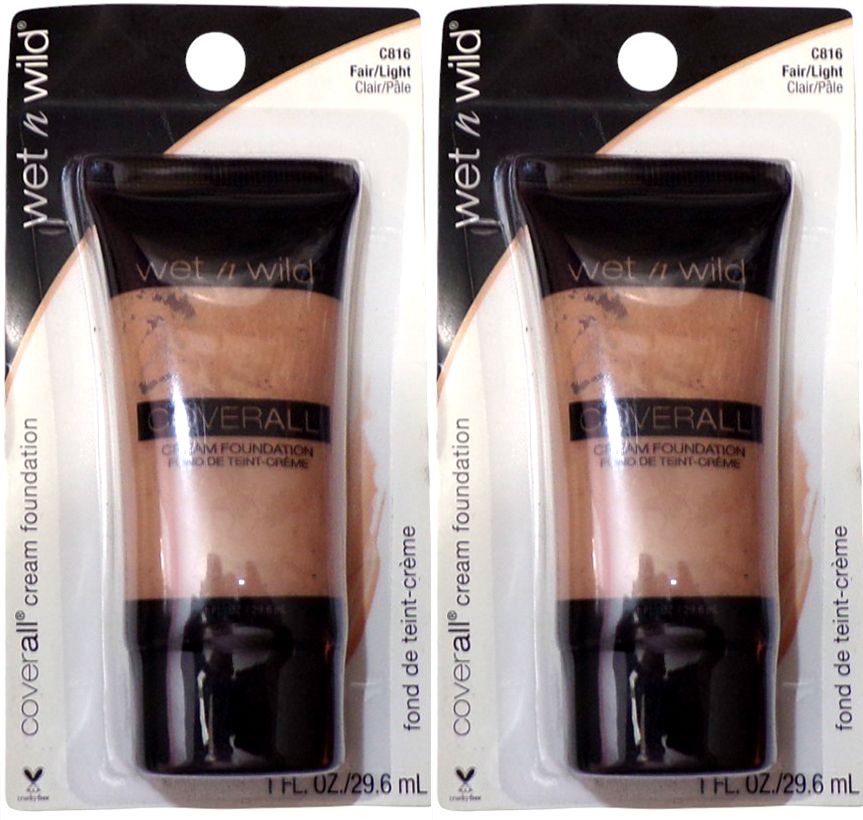 Wet N Wild Coverall Cream Foundation# 816 FAIR/LIGHT (Set of 2)