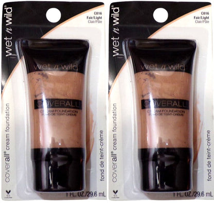 Wet N Wild Coverall Cream Foundation# 816 FAIR/LIGHT (Set of 2)