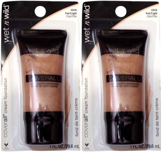 Wet N Wild Coverall Cream Foundation# 816 FAIR/LIGHT (Set of 2)