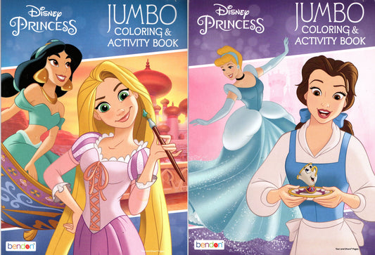 Disney Princess - Jumbo Coloring & Activity Book (Set of 2 Books) v7