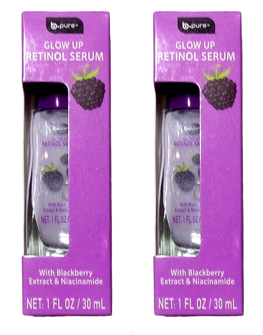 B-pure Glow Up Revitalizing Serum with Blackberry Extract 1oz (Set of 2)