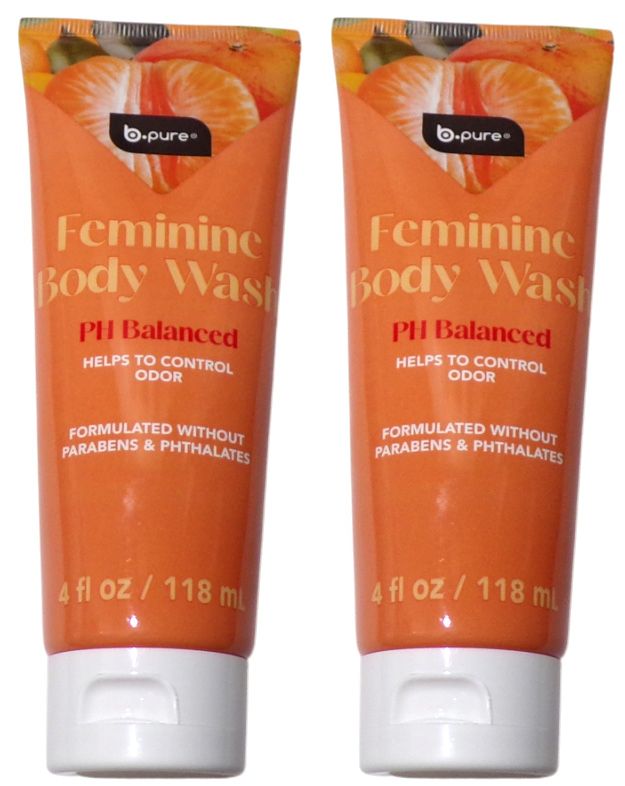 b pure Feminine Body Wash PH Balanced Helps to Control Odor 4 fl oz (Set of 2)