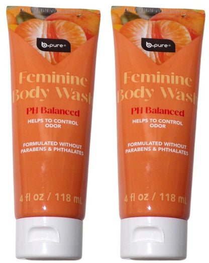 b pure Feminine Body Wash PH Balanced Helps to Control Odor 4 fl oz (Set of 2)