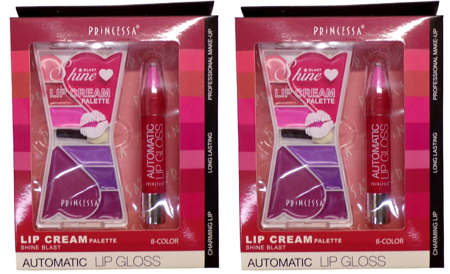 PRINCESSA Professional Eyeshadow Cream , Lipstick , Eyeliner v3 (Set of 2)