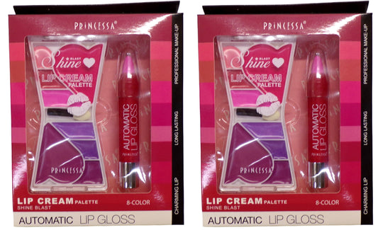 PRINCESSA Professional Eyeshadow Cream , Lipstick , Eyeliner v3 (Set of 2)