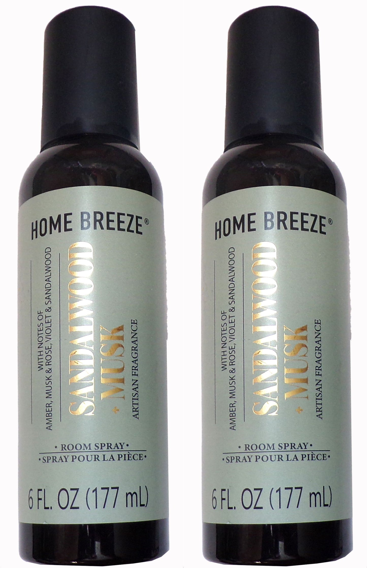 Home Breeze Fragrance Room Spray Sandalwood + Musk 6 fl oz (Set of 2)