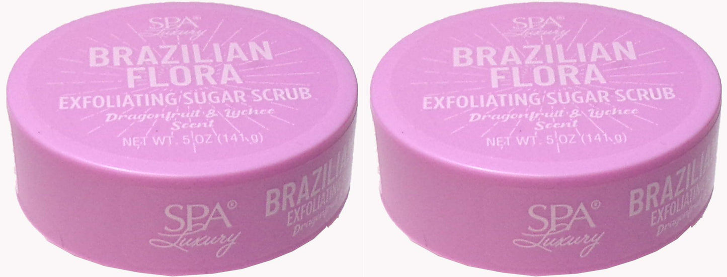 Spa Luxury Brazilian Flora Exfoliating / Sugar-Scrub 5 oz (Set of 2)
