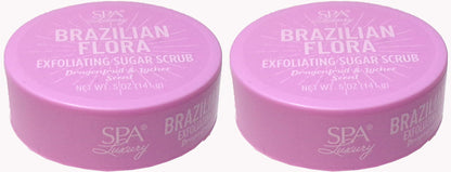 Spa Luxury Brazilian Flora Exfoliating / Sugar-Scrub 5 oz (Set of 2)