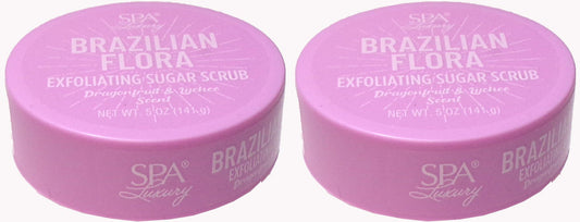 Spa Luxury Brazilian Flora Exfoliating / Sugar-Scrub 5 oz (Set of 2)