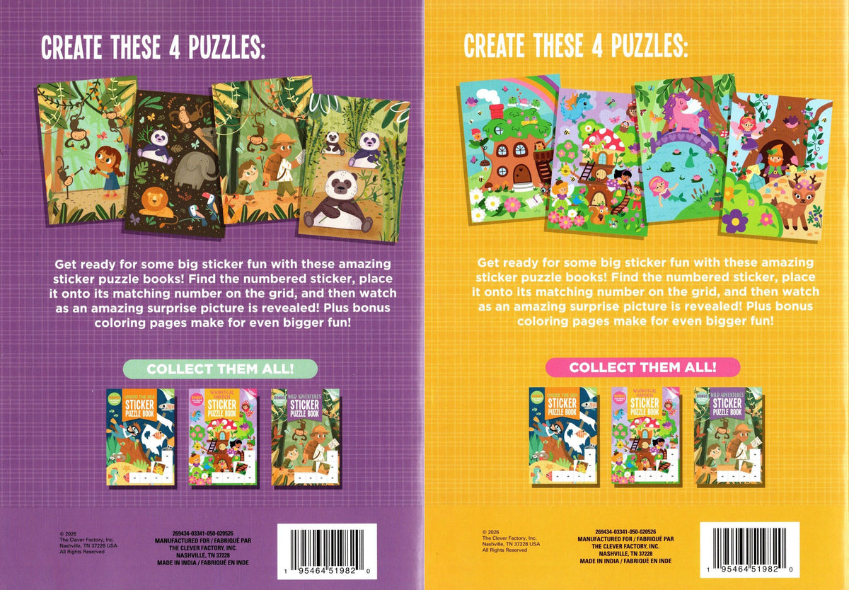 Wild Adventures & Whimsical Garden - Sticker Puzzle Book