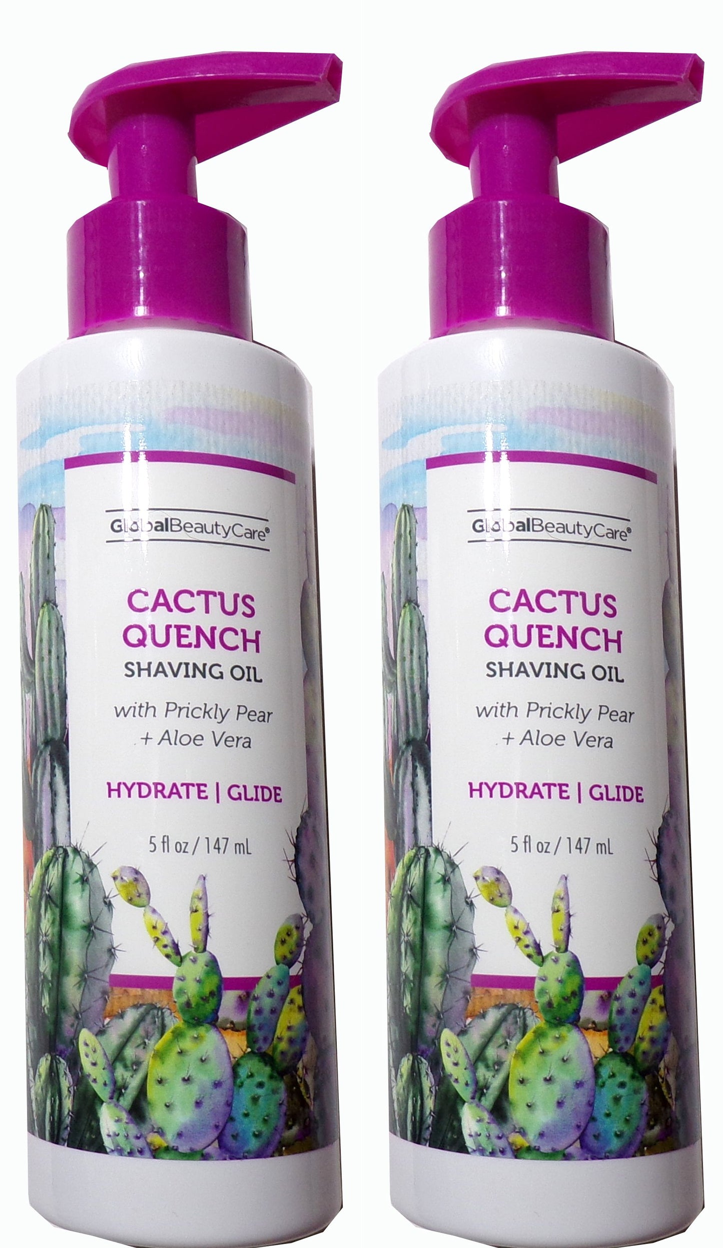 Global Beauty Care Cactus Quench Shaving Oil 5 fl oz (Set of 2)