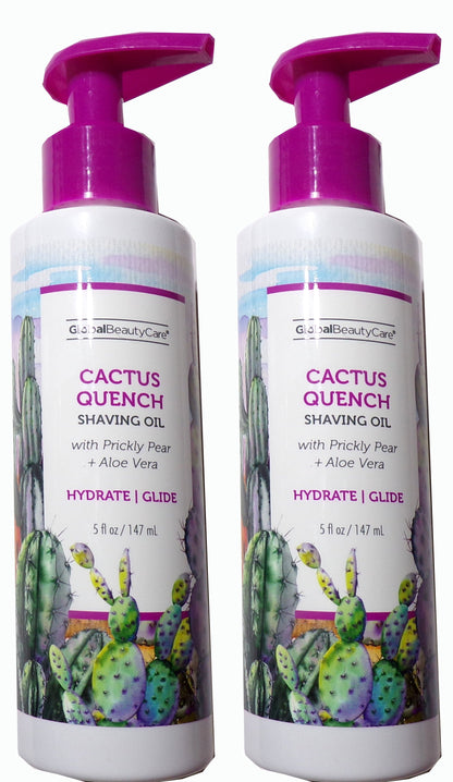 Global Beauty Care Cactus Quench Shaving Oil 5 fl oz (Set of 2)