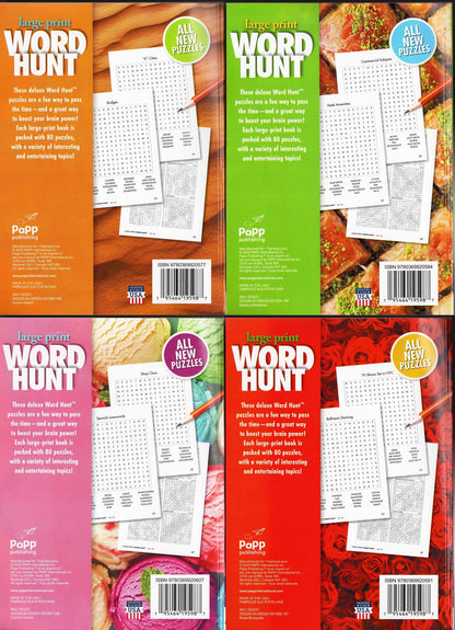 Large Print Word Hunt - All New Puzzles - Vol.165,166,167,168