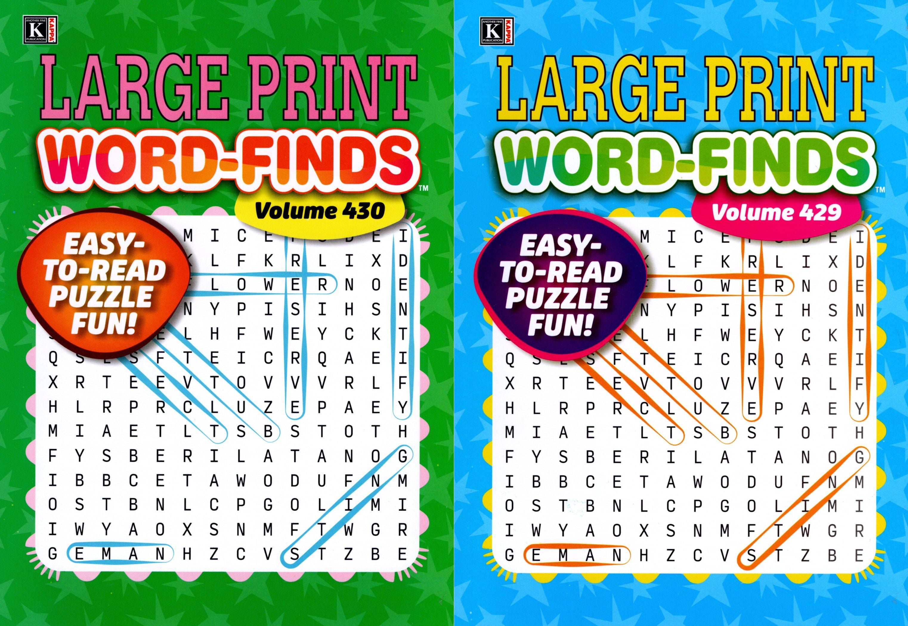 Large Print Word - (All New Puzzles) - Vol.429 - 430 (Set of 2 ...