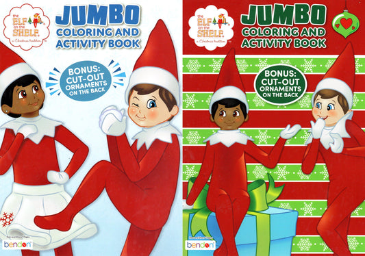 The Elf on The Shelf - Holiday and Christmas - Christmas Jumbo Coloring & Activity Book (Set of 2 Books)