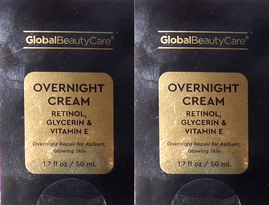 Global Beauty Care Overnight Cream Retinol, Glycerin and Vitamin E (Set of 2)