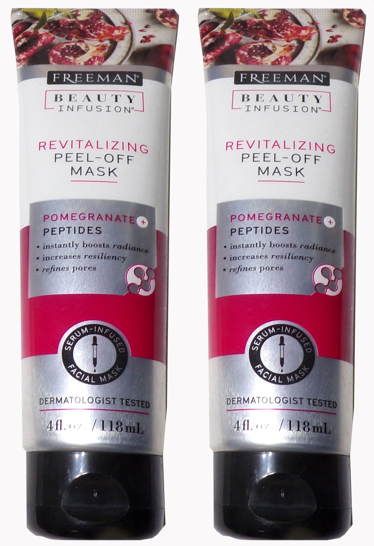 Freeman Beauty Infusion Revitalizing Pomegranate Peel-off Face Mask 4 fl/oz Set