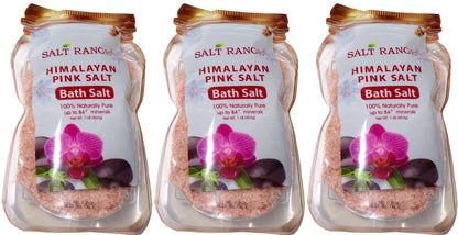 Salt Range Himalayan Pink Salt Bath Salt 100% Naturally Pure 1lb Set of 3