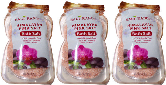 Salt Range Himalayan Pink Salt Bath Salt 100% Naturally Pure 1lb Set of 3