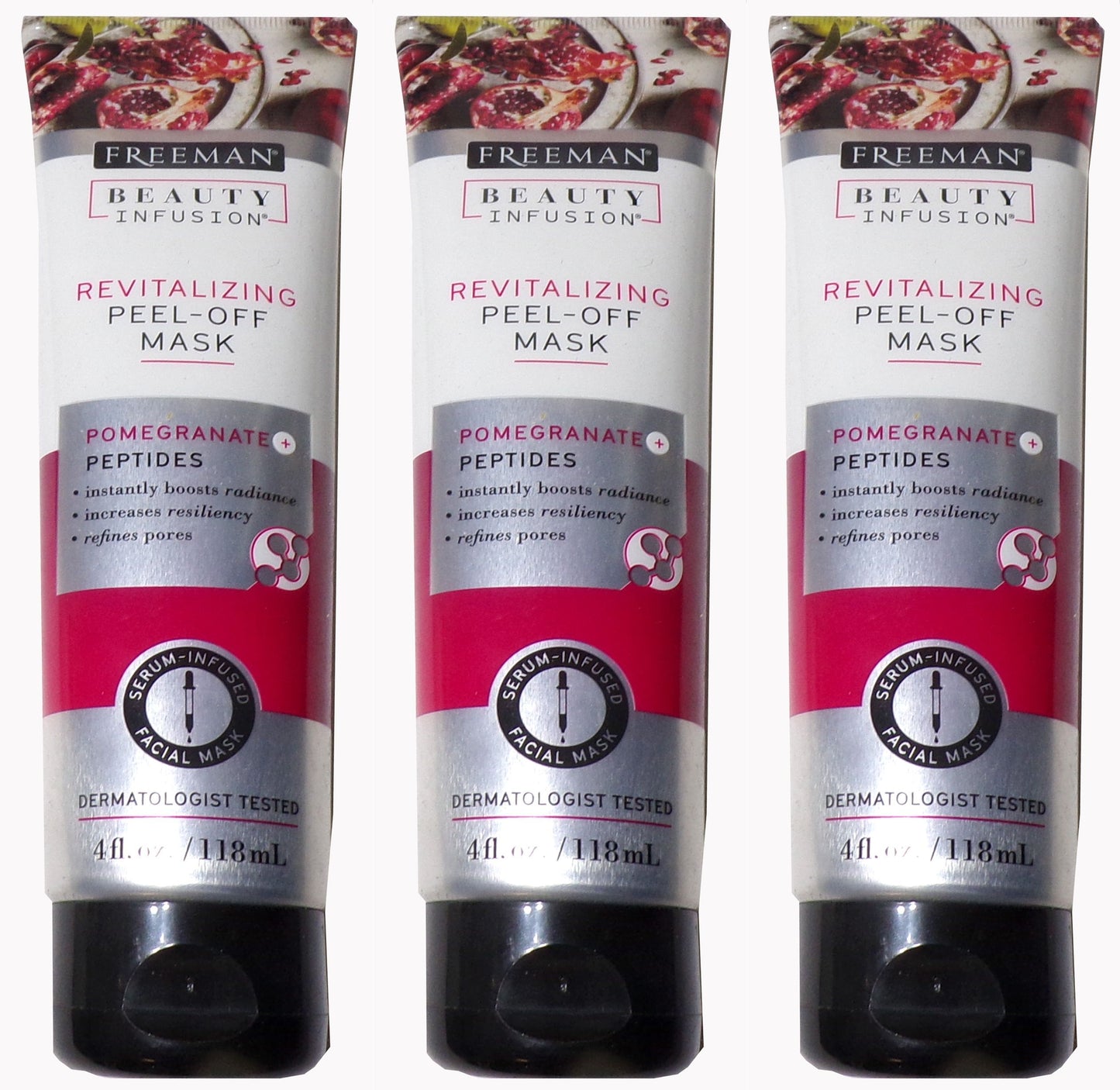 Freeman Beauty Infusion Revitalizing Pomegranate Peel-off Face Mask 4 fl/oz Set