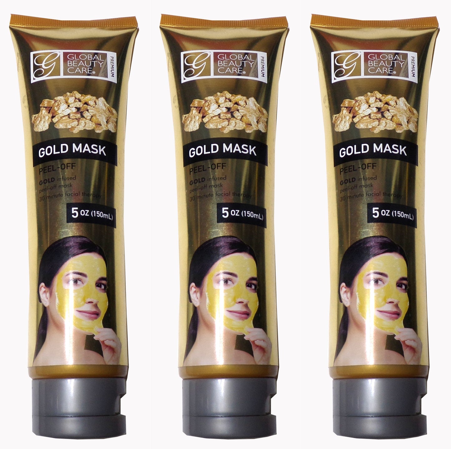 Global Beauty Care Peel-Off Gold Mask 5oz (Set of 3)