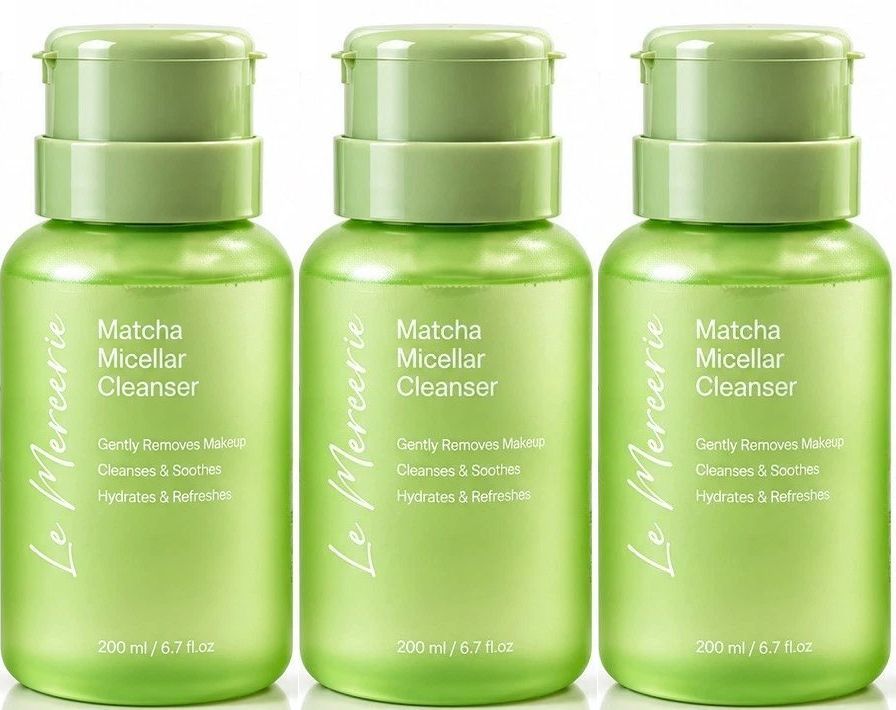 Le Mercerie Matcha Micellar Cleanser 6.7 fl oz / 200 ml (3-Pack Bundle)